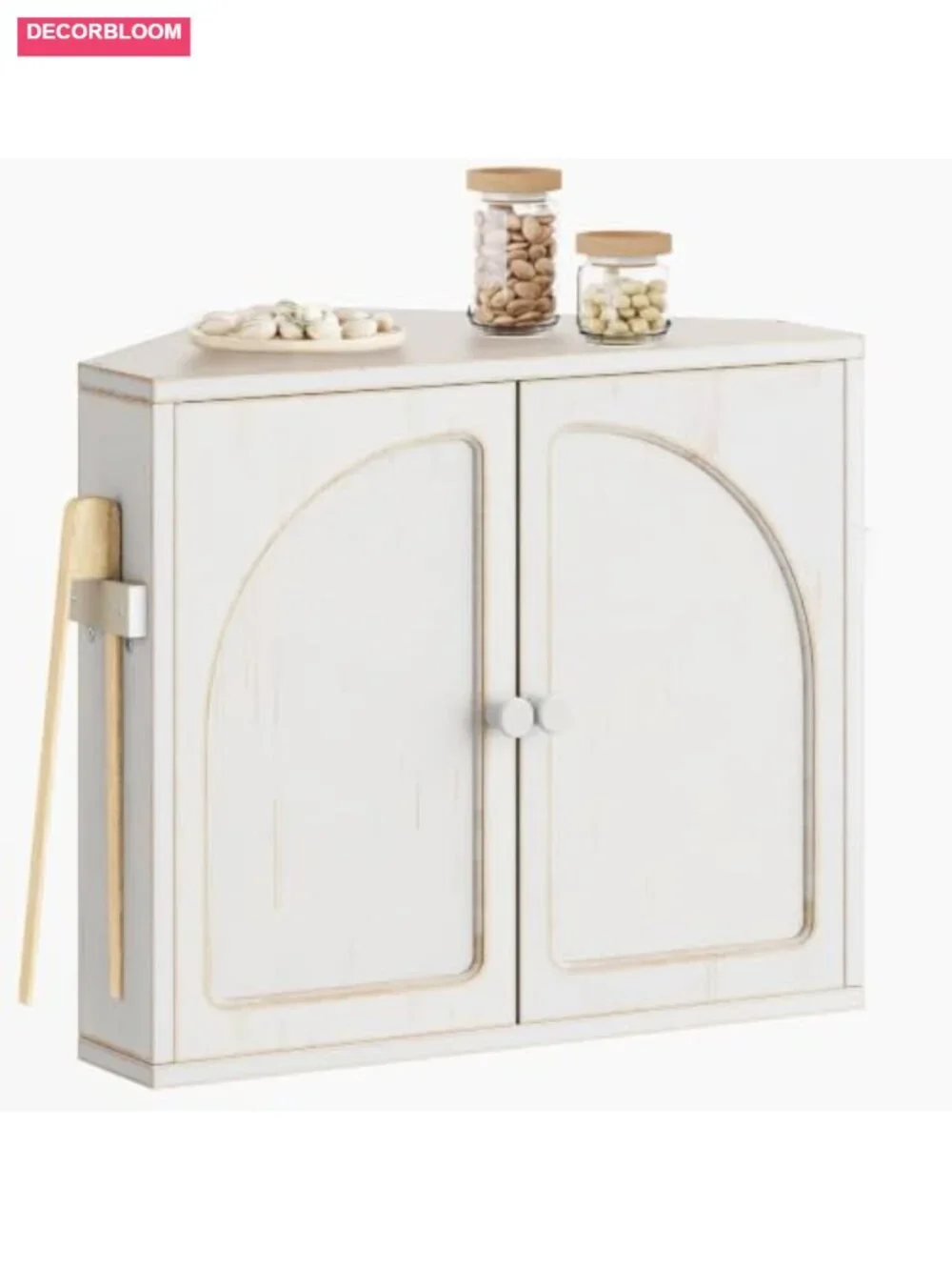 2 Tier Bamboo Corner Bread Box Kitchen Counter Storage